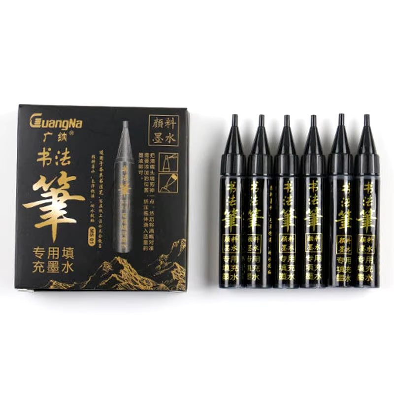 4Pcs Calligraphy Pen Hand Lettering Art Pens Brush Ink Lettering Pens Markers for Writing Drawing Black Ink Pens Art Marker